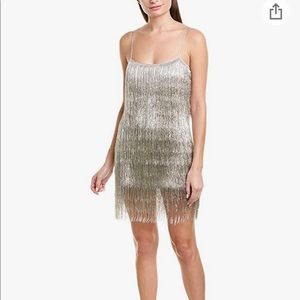 Rachel Zoe della metallic fringe dress; size XS